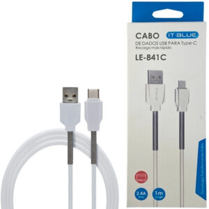 Cabo USB x USB-C Turbo com Mola - IT Blue - LE-841C